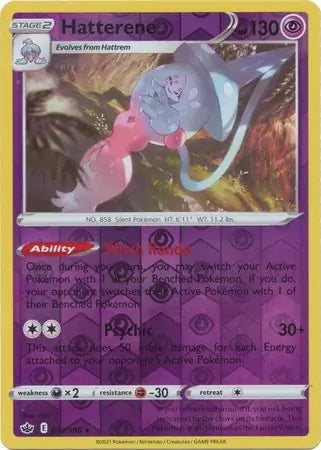 Chilling Reign Hatterene #73/198 reverse holo